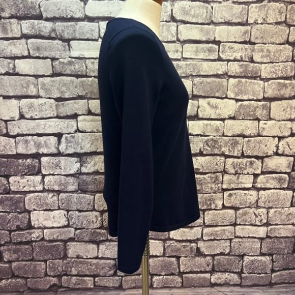 Chico's Navy Long Sleeve Pullover Sweater Size Small - Picture 8 of 9